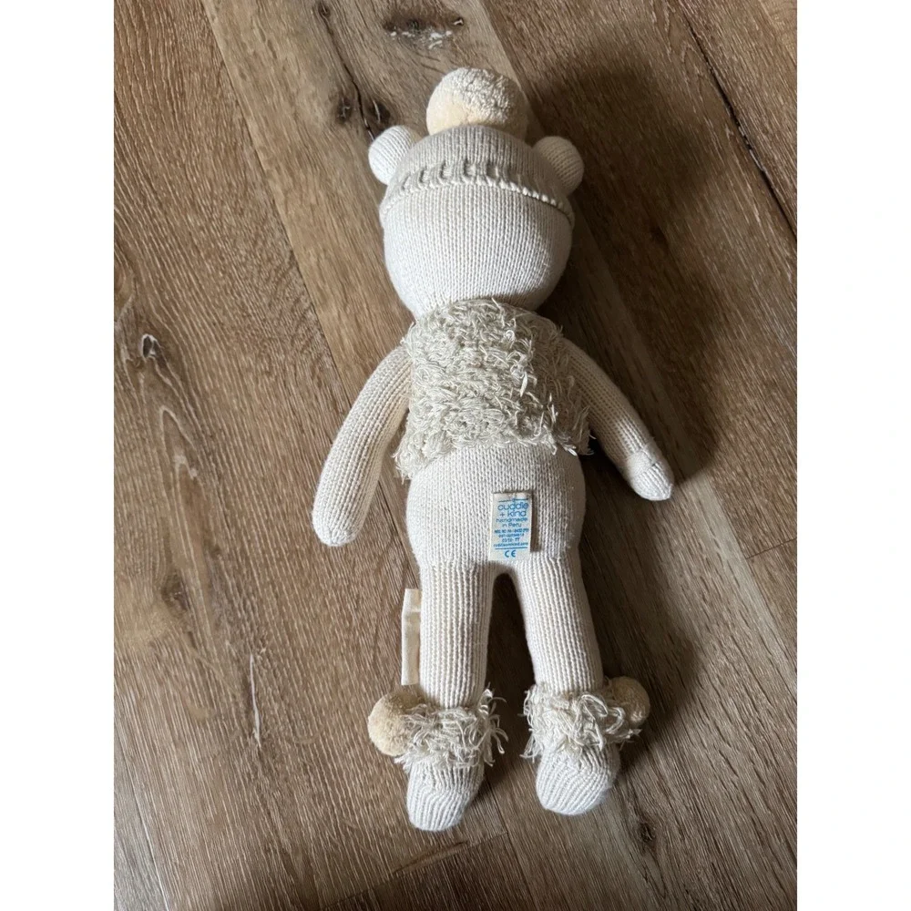 Cuddle + Kind Lola‎ the Llama Hand Knit Plush Doll Cream White Peru